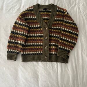 Blu Pepper Striped Cardigan, S